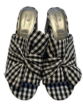 Worthington Fremont Black and White Checkered Sandals